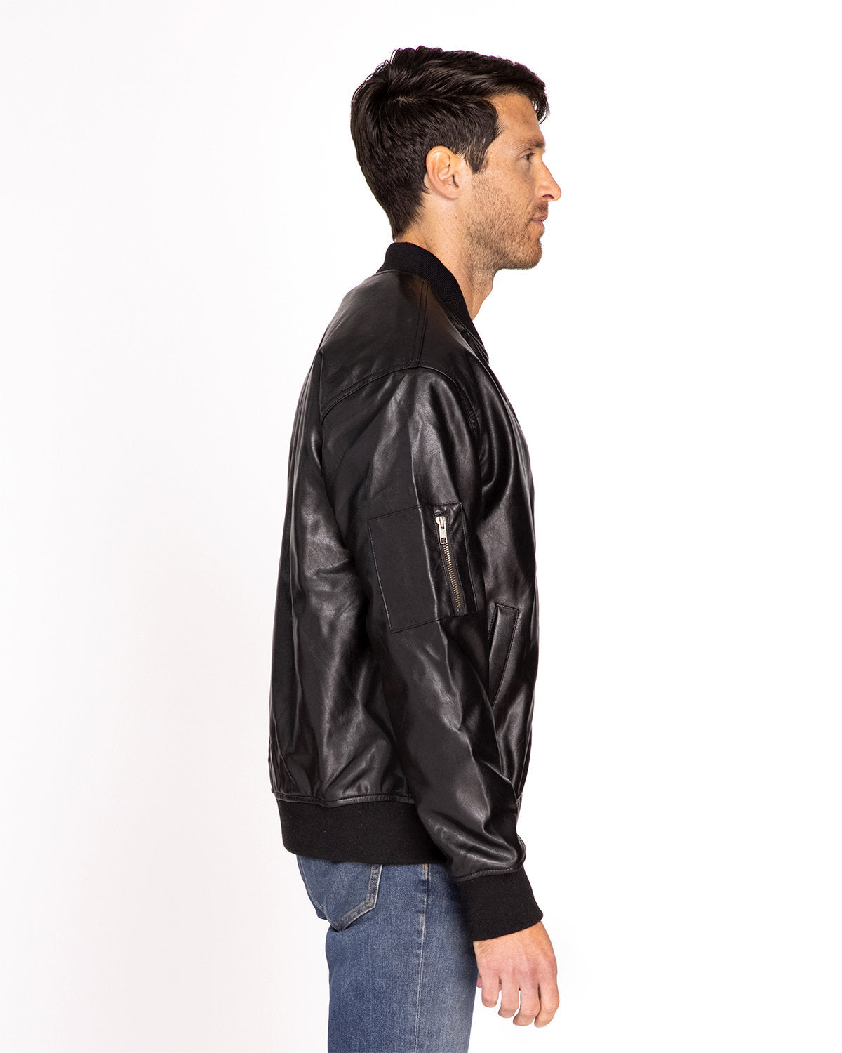 Threadfast Unisex Bomber Jacket - Side