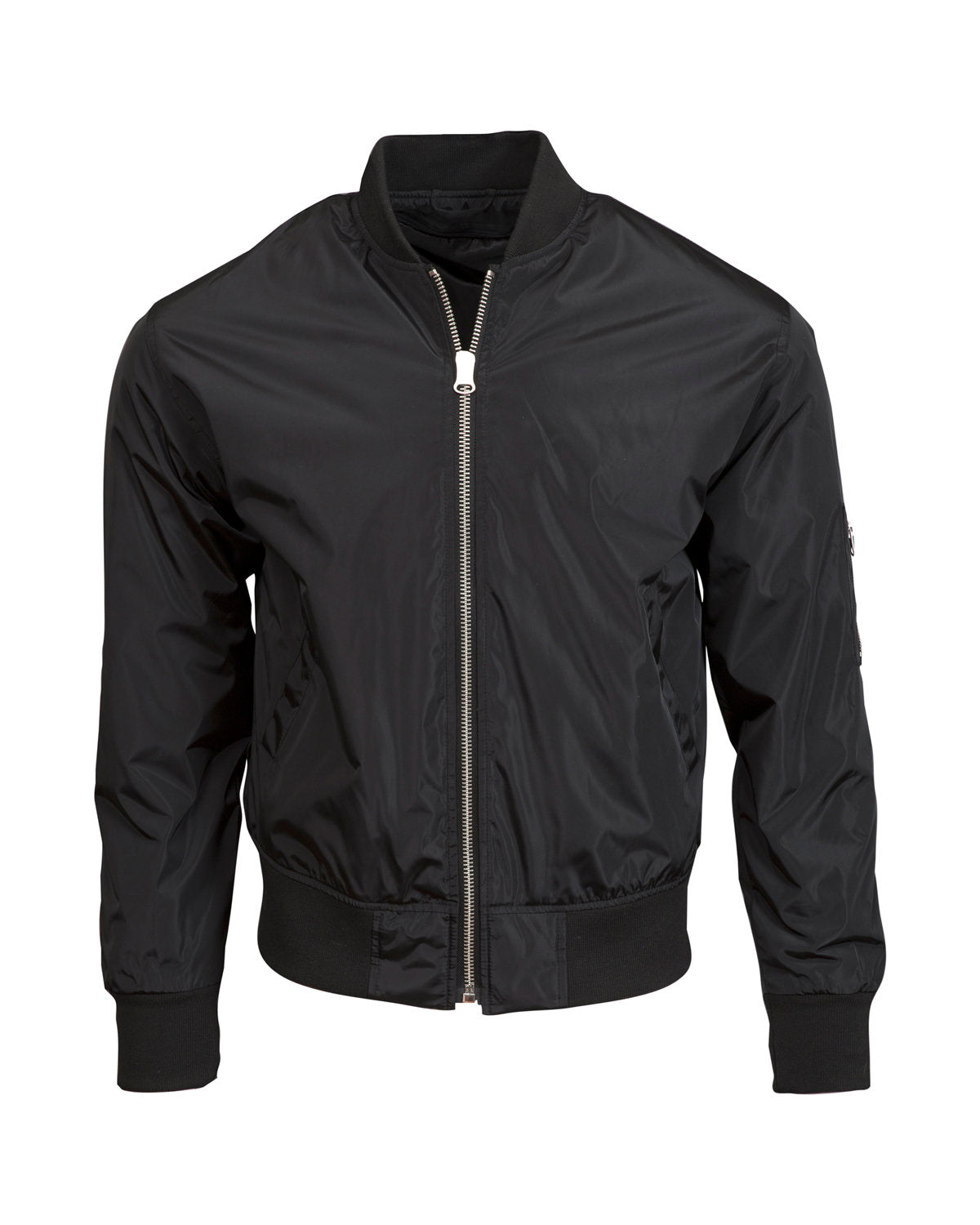 Threadfast Unisex Bomber Jacket - Black