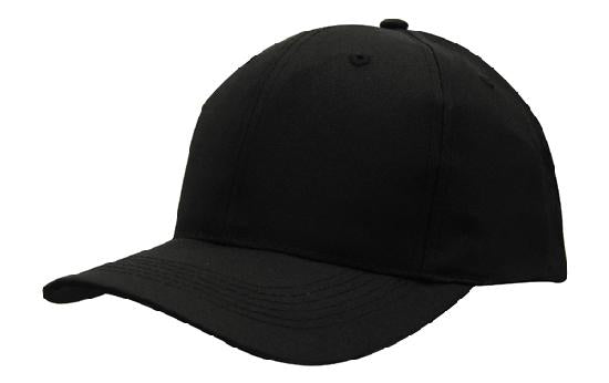 6 Panel Budget Cap - Custom Embroidered - Black