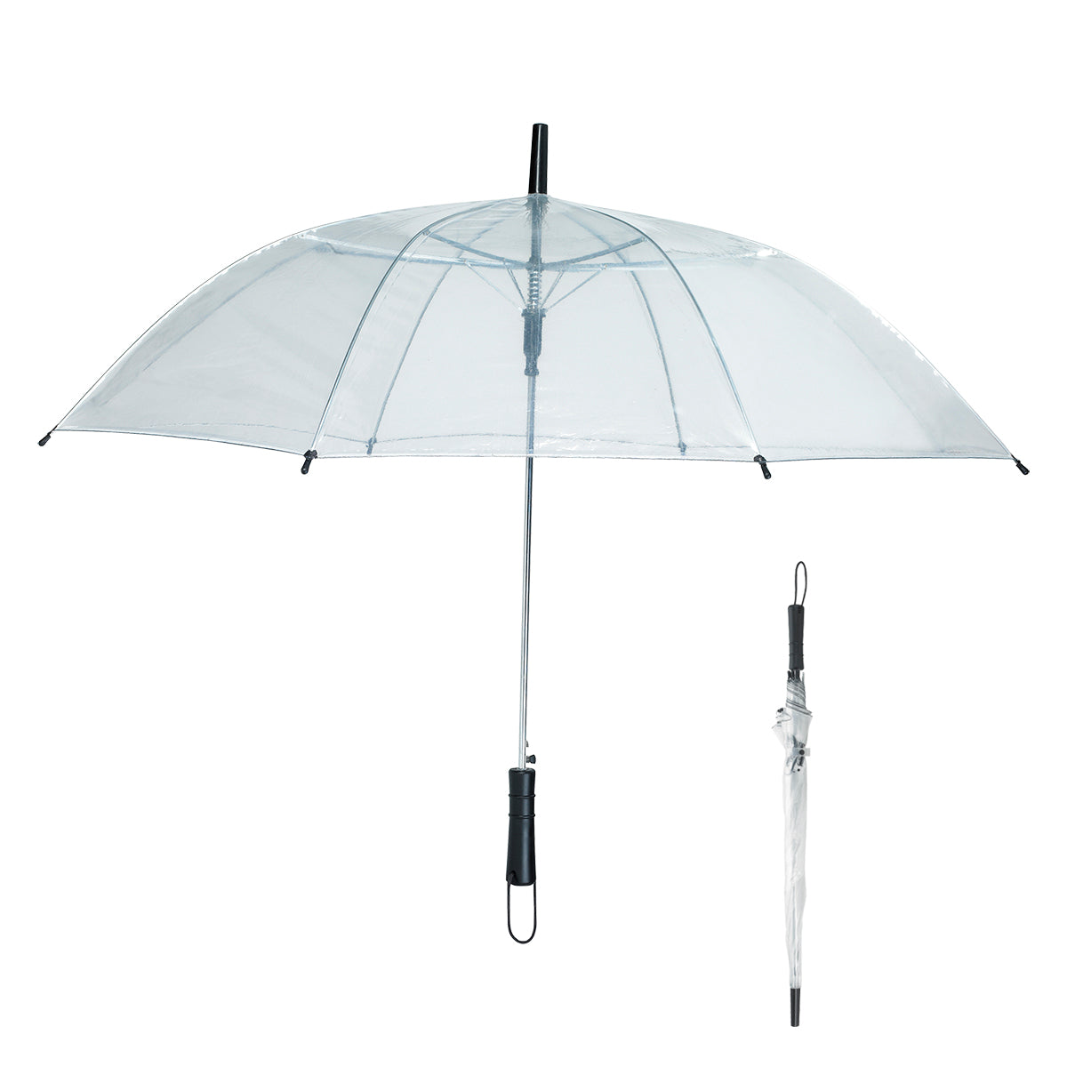 46" Arc Clear Umbrella - Translucent Clear