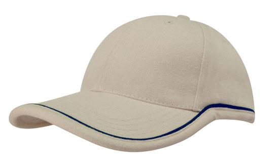 6 Panel BHC Cap with Piping On Crown-Peak - Custom Embroidered - Peak