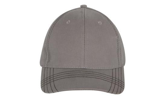 6 Onl BHC Cap with Contrast Stitching - Custom Embroidered - Charcoal With Black