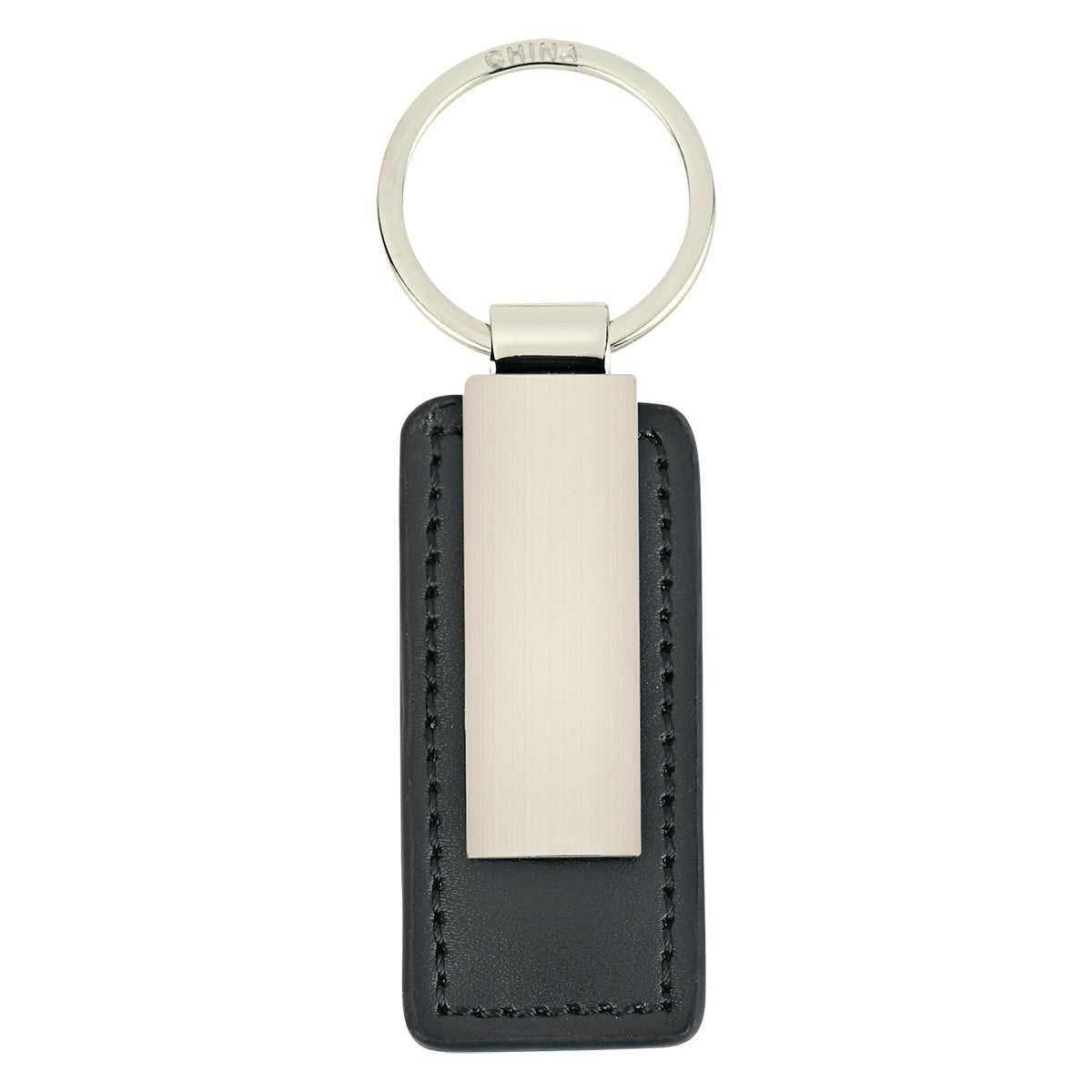 Leatherette Key Tag - Matte Silver
