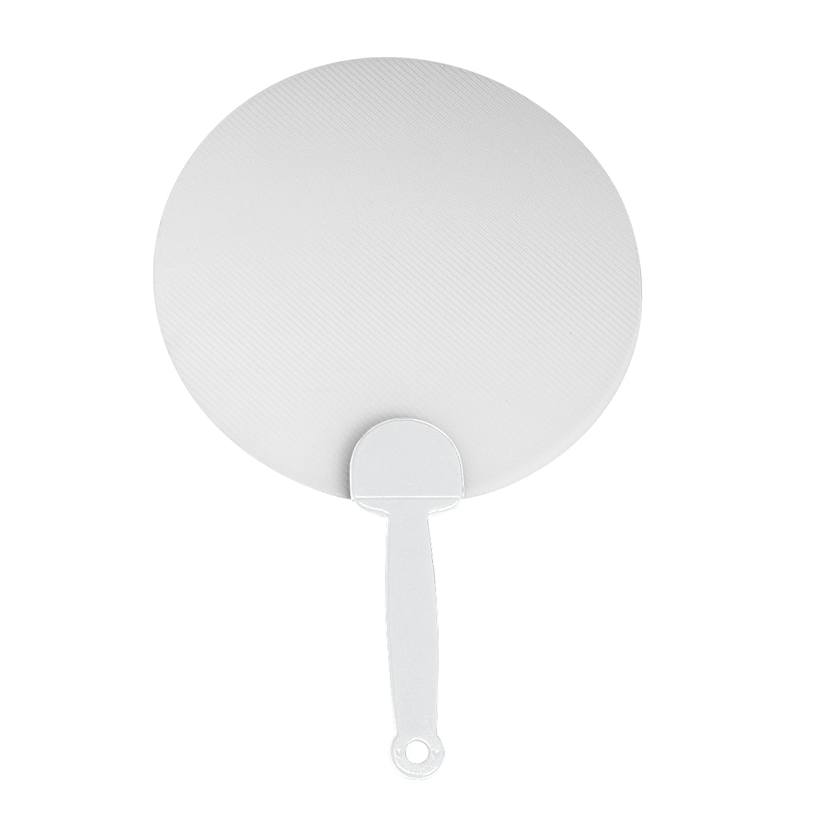 Plastic Hand Fan - Clear With White
