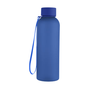 20 Oz. Morgan rPET Rubberized Bottle With Carry Strap - Frost Blue