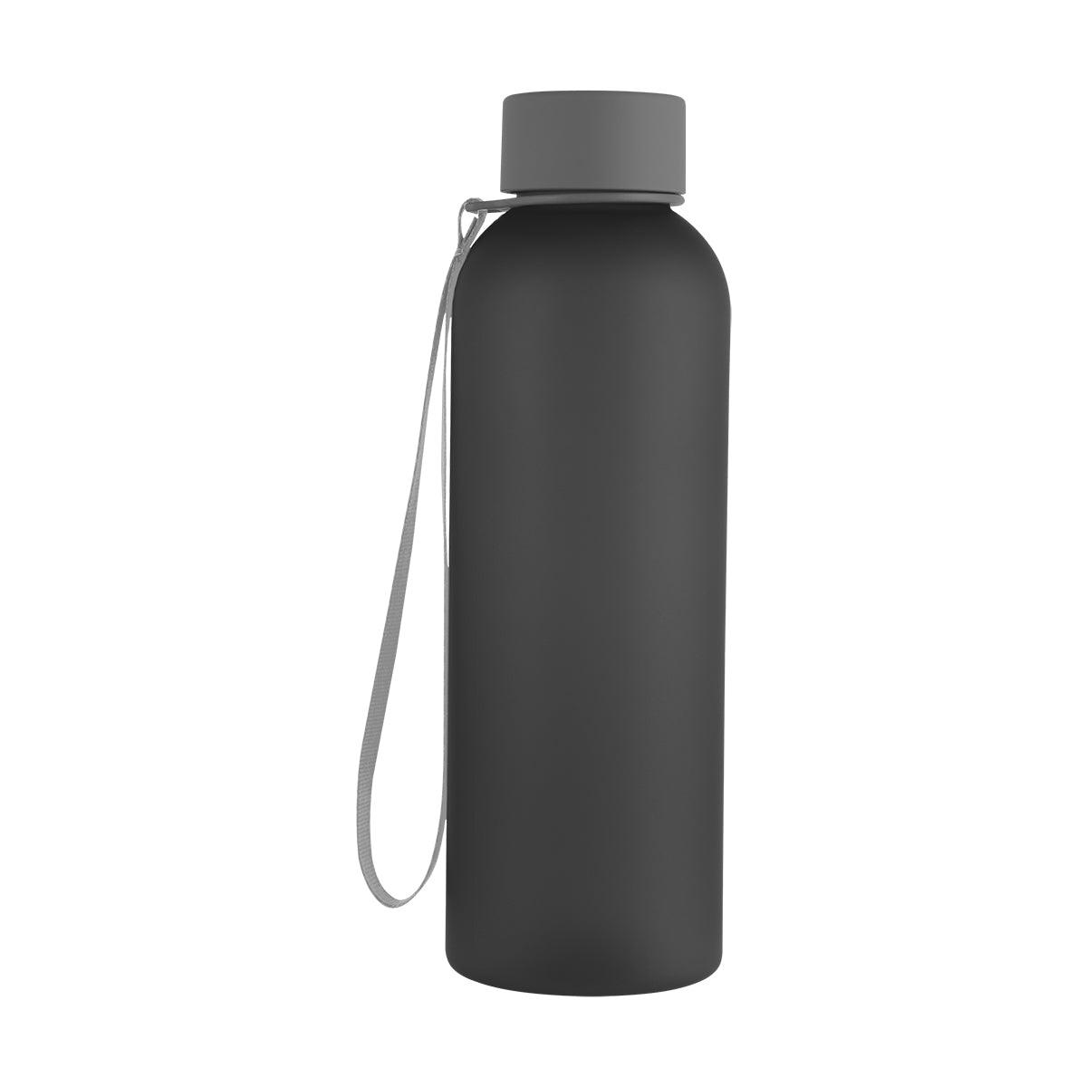 20 Oz. Morgan rPET Rubberized Bottle With Carry Strap - Frost Charcoal