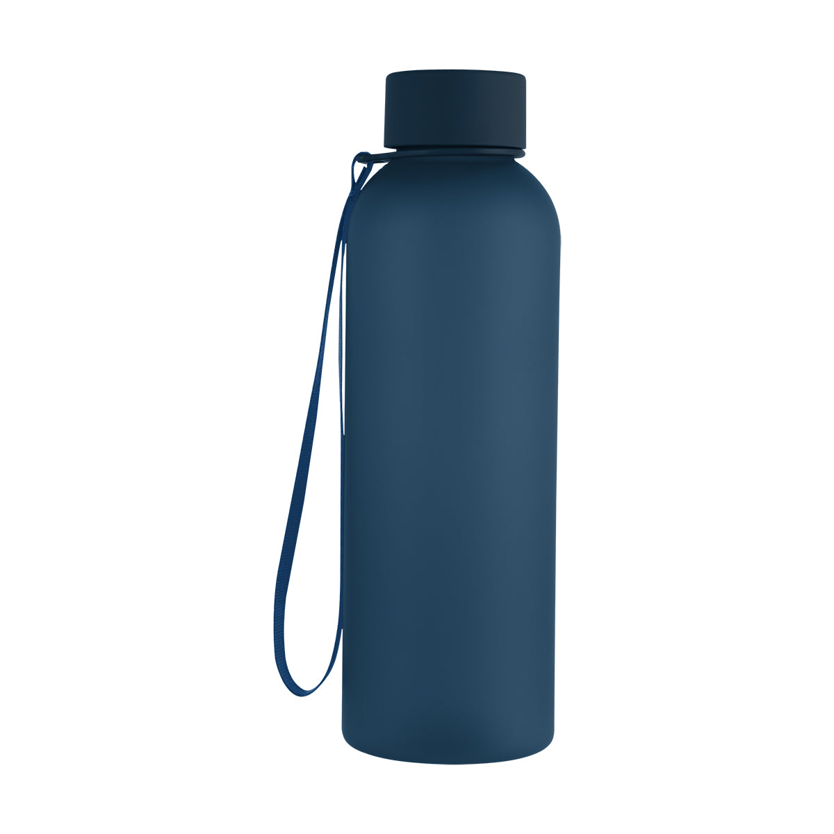 20 Oz. Morgan rPET Rubberized Bottle With Carry Strap - Frost Navy