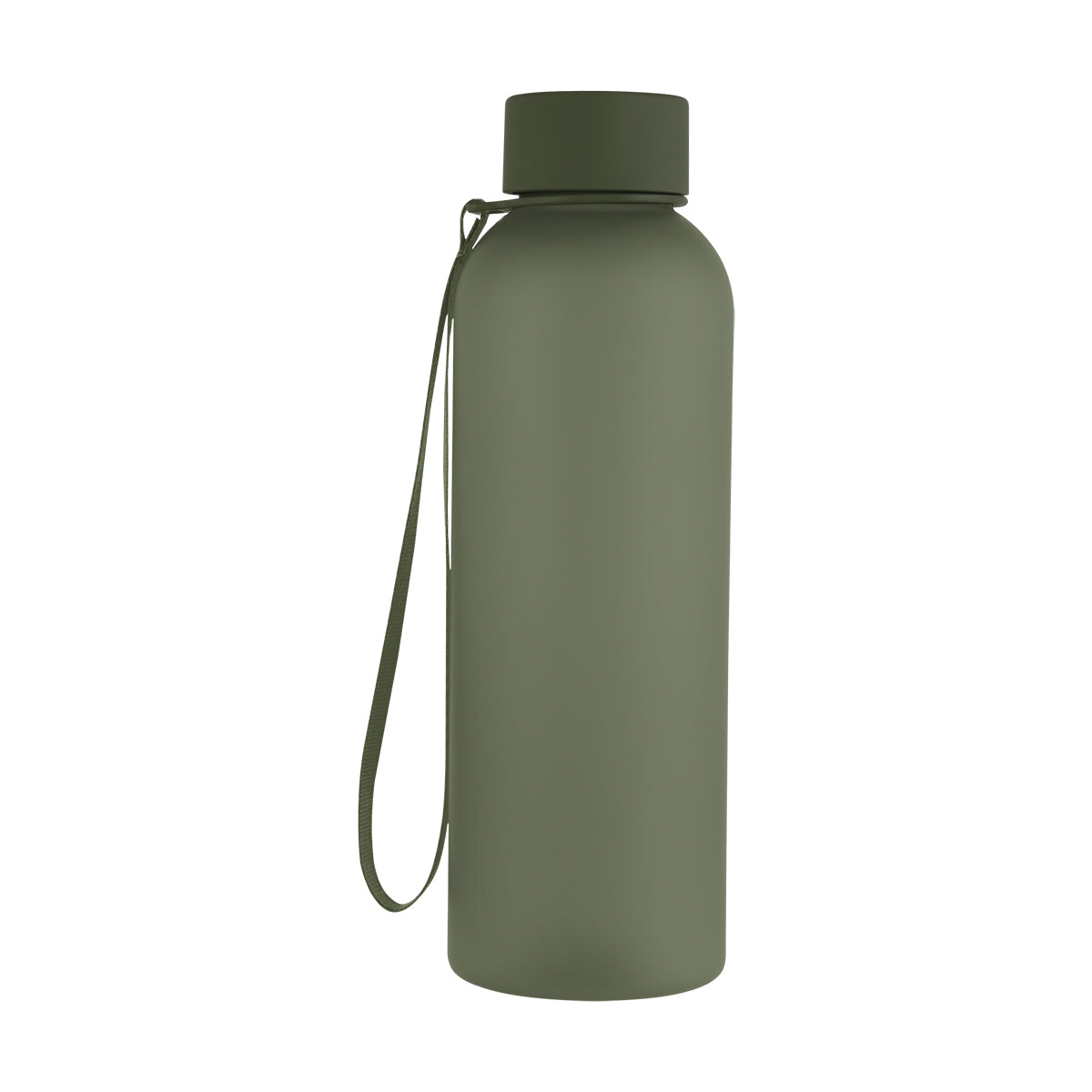20 Oz. Morgan rPET Rubberized Bottle With Carry Strap - Frost With  Olive
