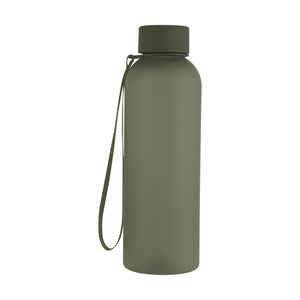 20 Oz. Morgan rPET Rubberized Bottle With Carry Strap - Frost With  Olive