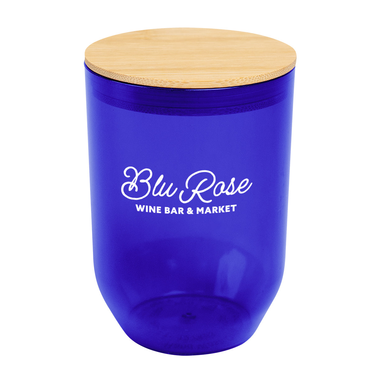 12 Oz. rPET Wine Tumbler With Bamboo Lid