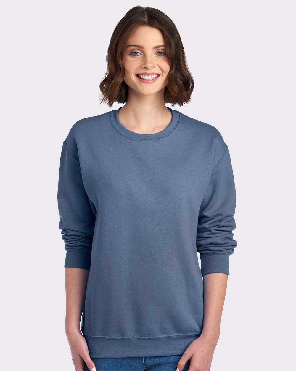 JERZEES Adult NuBlend® Fleece Crew - Denim