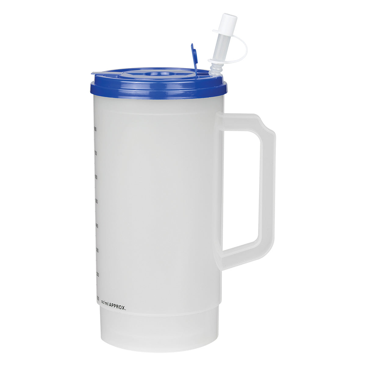 32 Oz. Medical Tumbler With Measurements - Frost White/Blue Lid