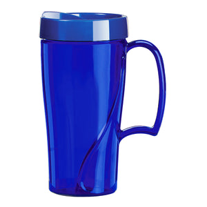 16 Oz. Arrondi™ Travel Mug - Translucent Blue