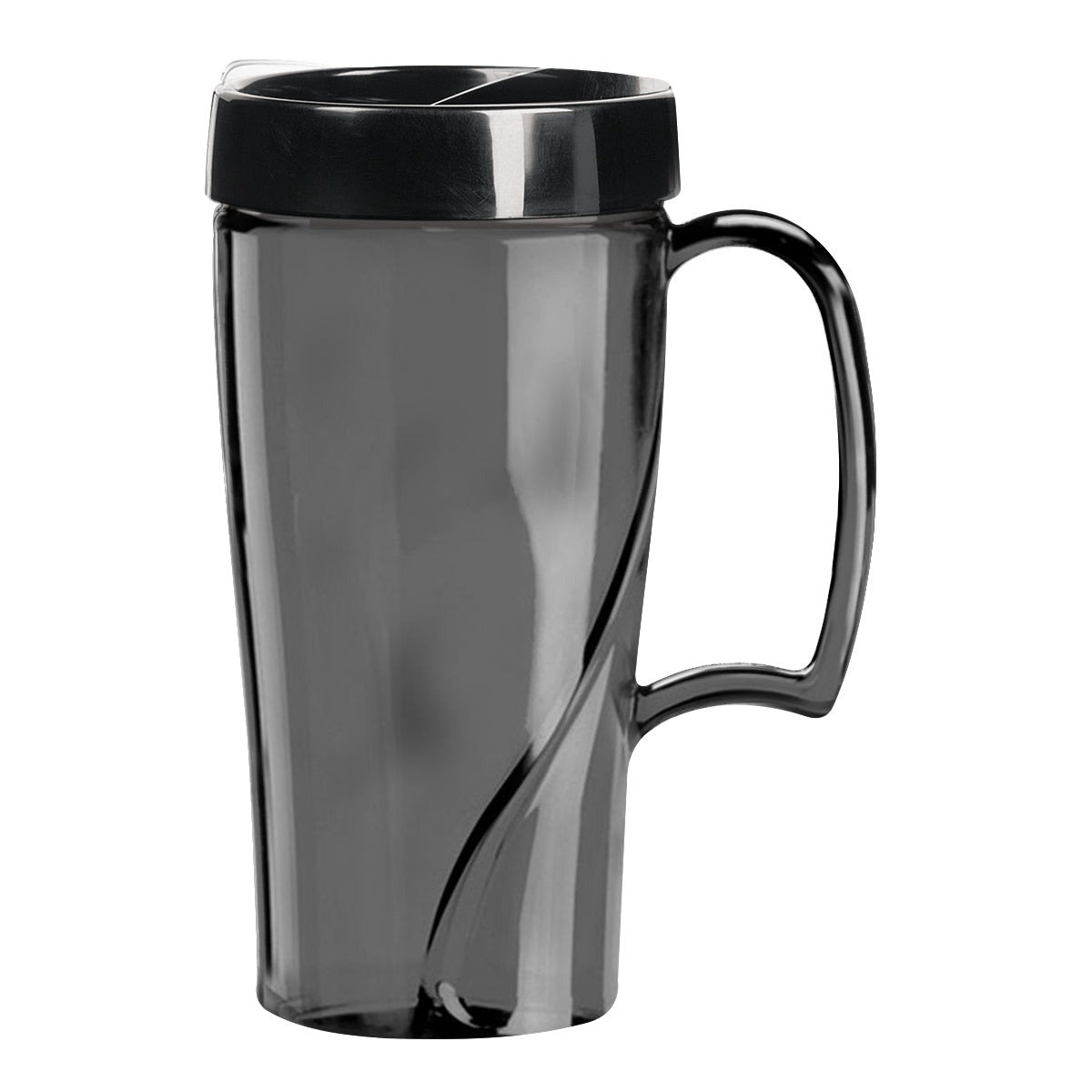 16 Oz. Arrondi™ Travel Mug - Translucent Charcoal