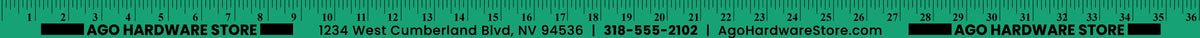 5/32" Colorful Enameled Yardsticks - Kelly Green