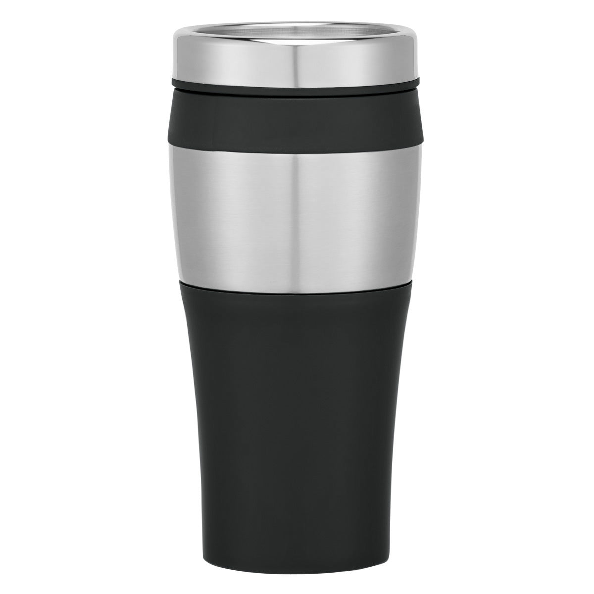 15 Oz. Stainless Steel Terra Tumbler - Silver With Black