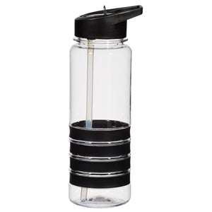 24 Oz. Tritan™ Banded Gripper Bottle - Clear With Black