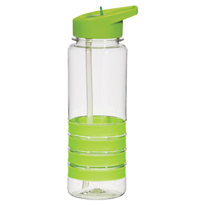 24 Oz. Tritan™ Banded Gripper Bottle - Clear With Lime
