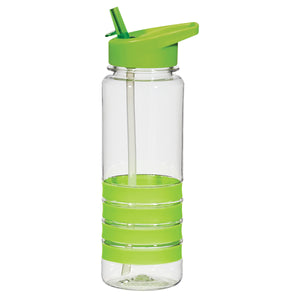 24 Oz. Tritan™ Banded Gripper Bottle - Clear With Lime