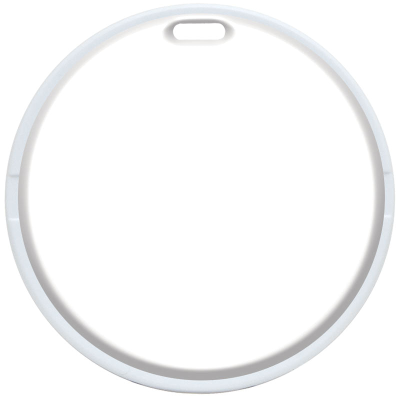 Domed Round Golf Bag Tag - White