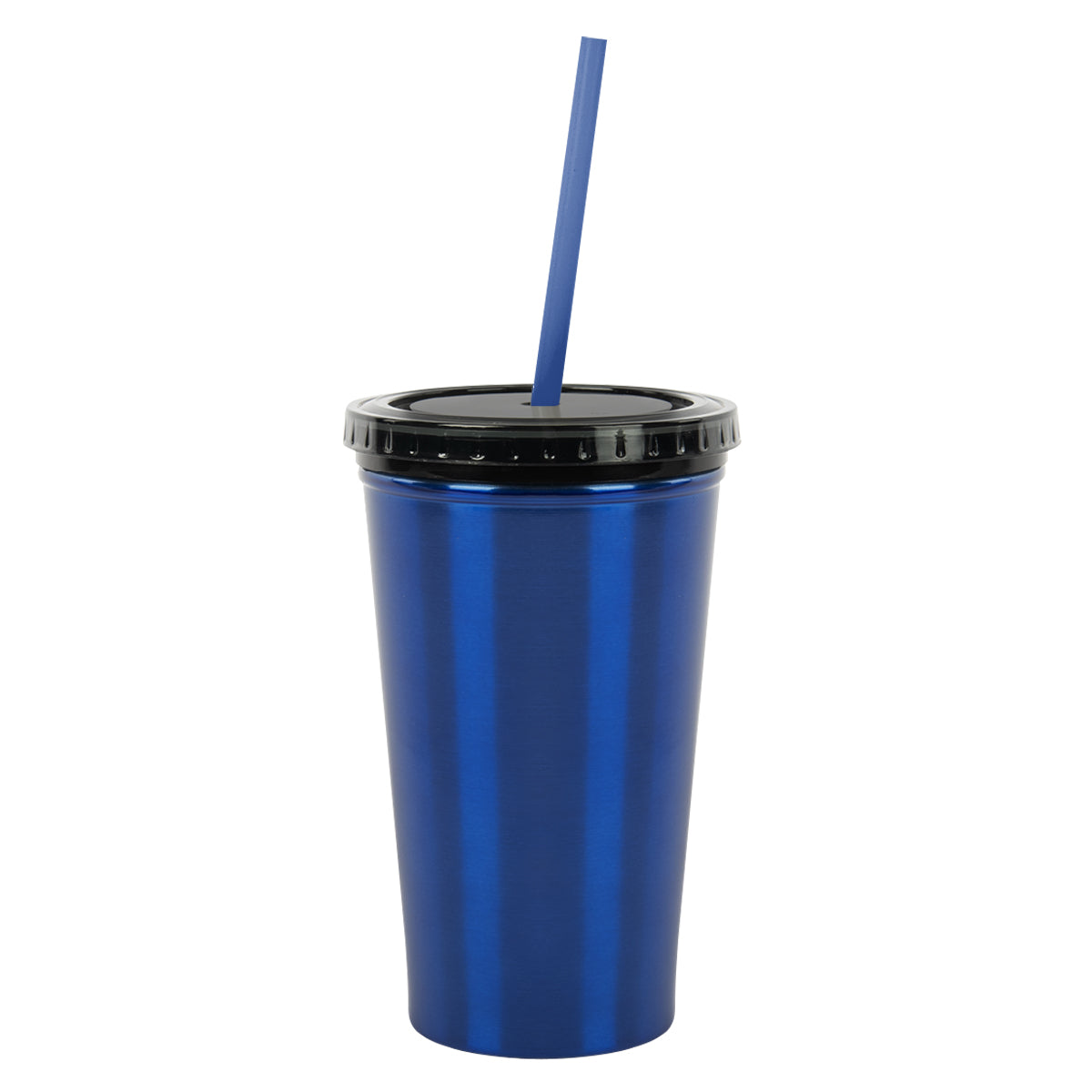 16 Oz. Stainless Steel Double Wall Tumbler - Metallic Blue