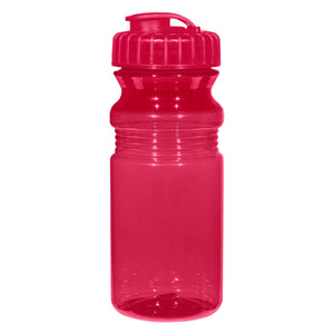 20 Oz. Poly-Clear™ Fitness Bottle With Super Sipper Lid - Translucent Red