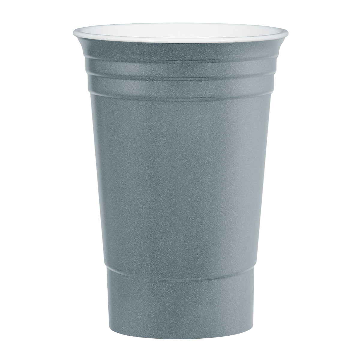 The Cup™ - Metallic Gray With White