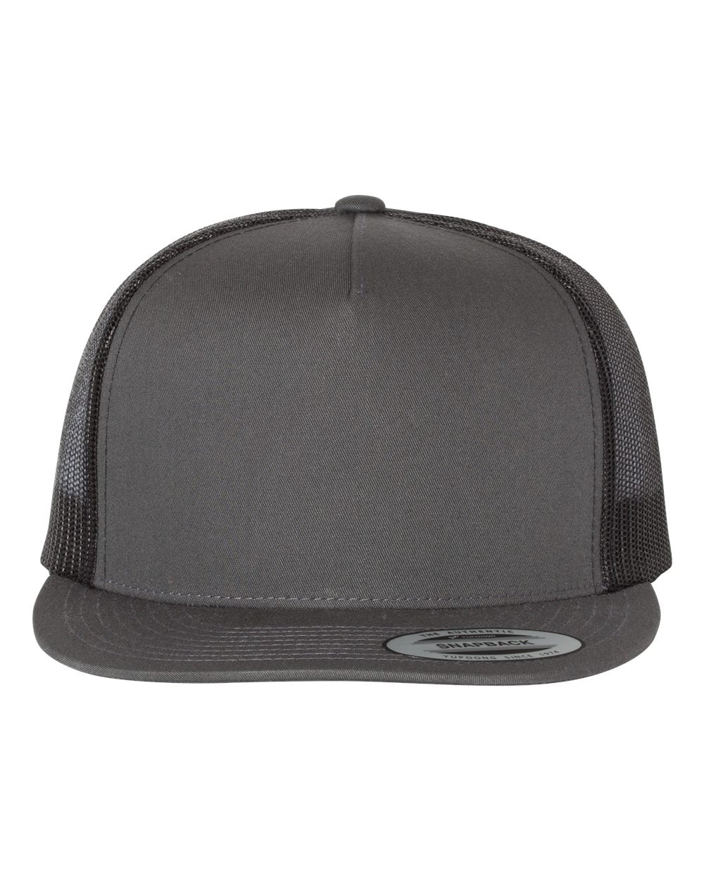 YP Classics Adult Classic Trucker Cap - Charcoal/ Black