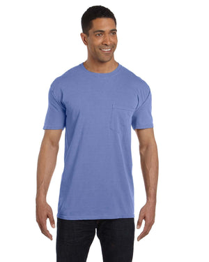 Comfort Colors Adult Heavyweight RS Pocket T-Shirt - Flo Blue