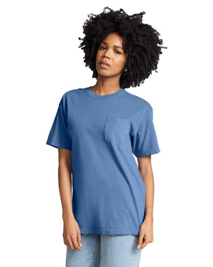 Comfort Colors Adult Heavyweight RS Pocket T-Shirt - Washed Denim