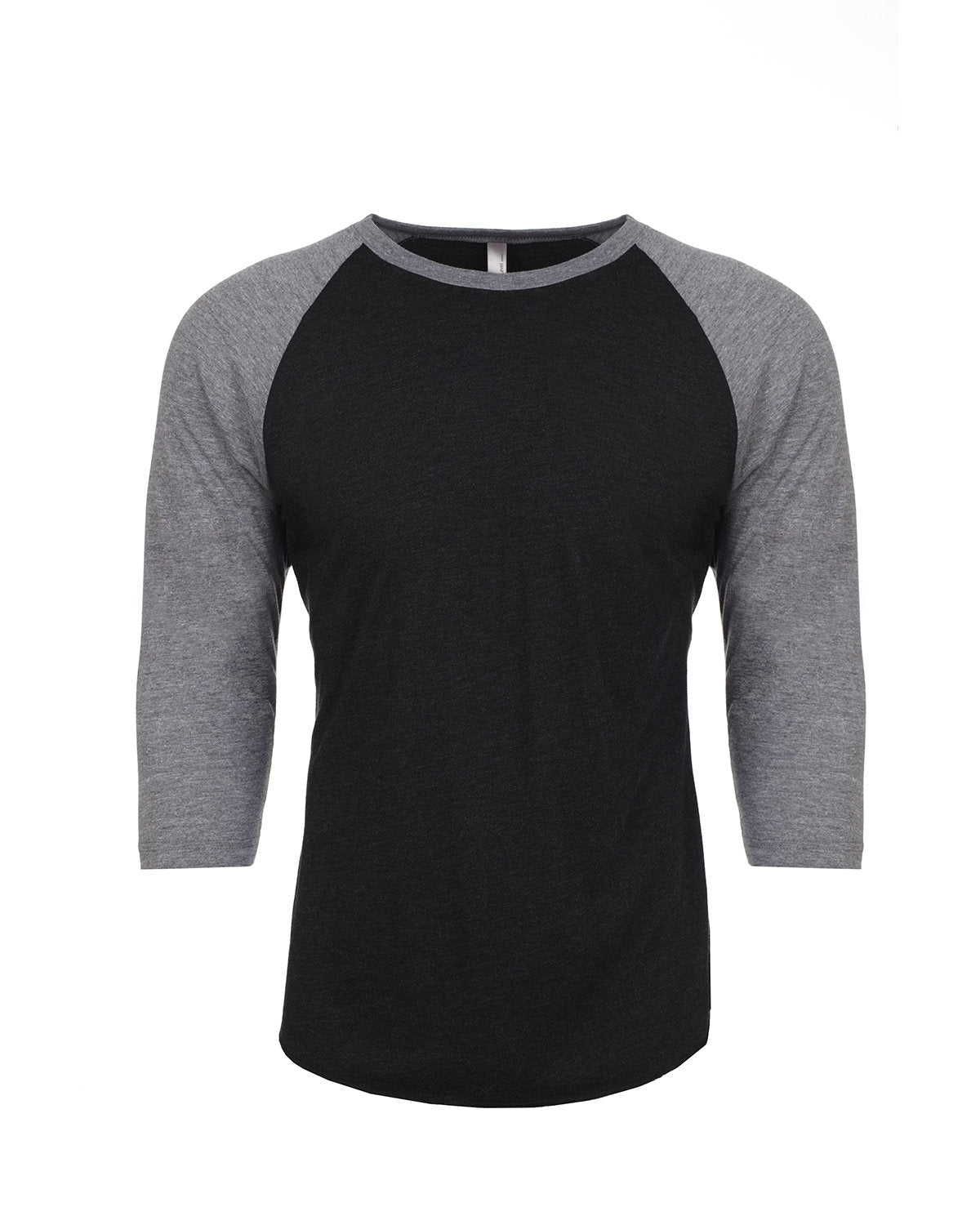 Next Level Apparel Unisex Triblend Three-Quarter Sleeve Raglan - Pr Hthr/vin Blk
