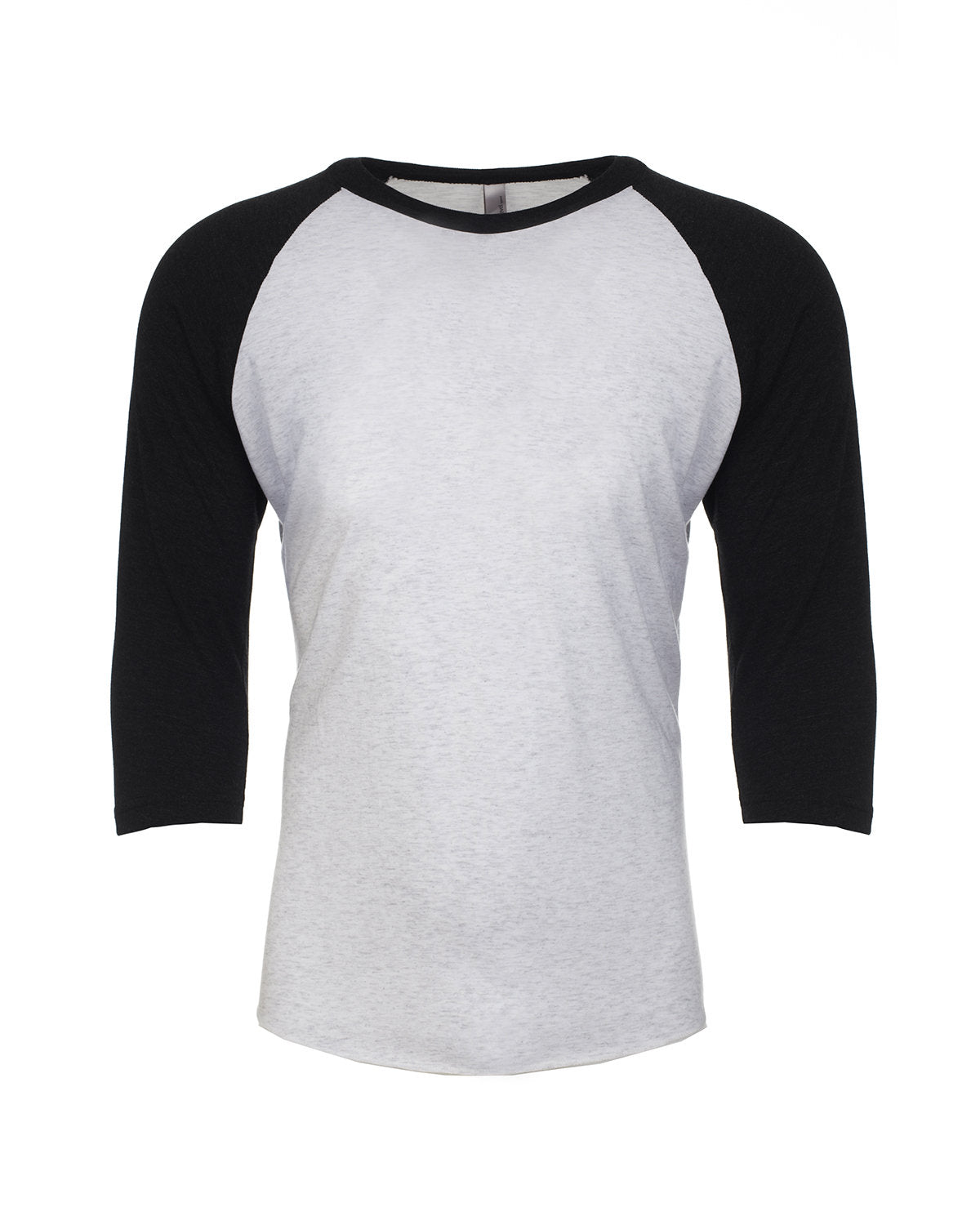 Next Level Apparel Unisex Triblend Three-Quarter Sleeve Raglan - Vin Bk/hthr Wht