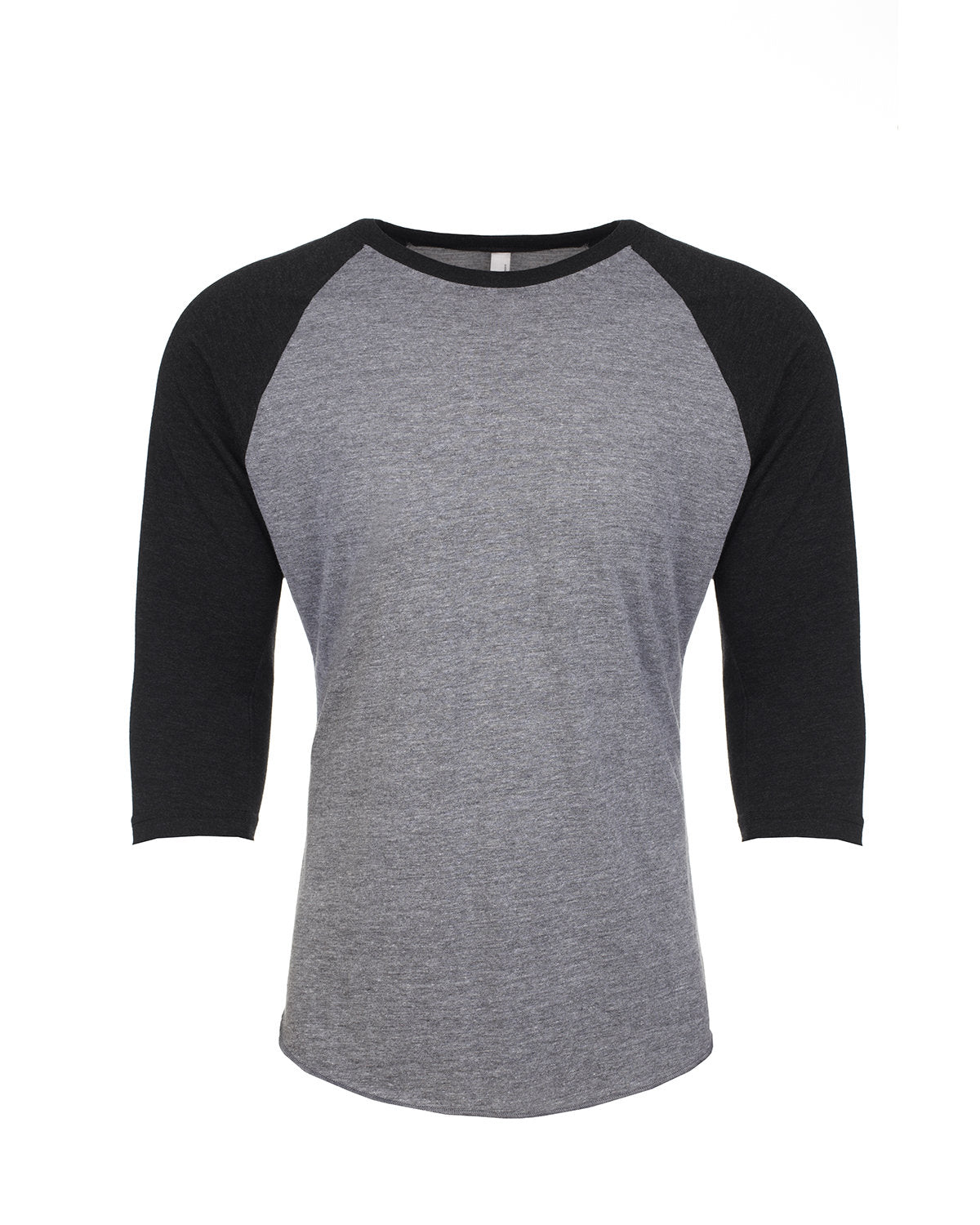 Next Level Apparel Unisex Triblend Three-Quarter Sleeve Raglan - Vin Blk/pr Hthr