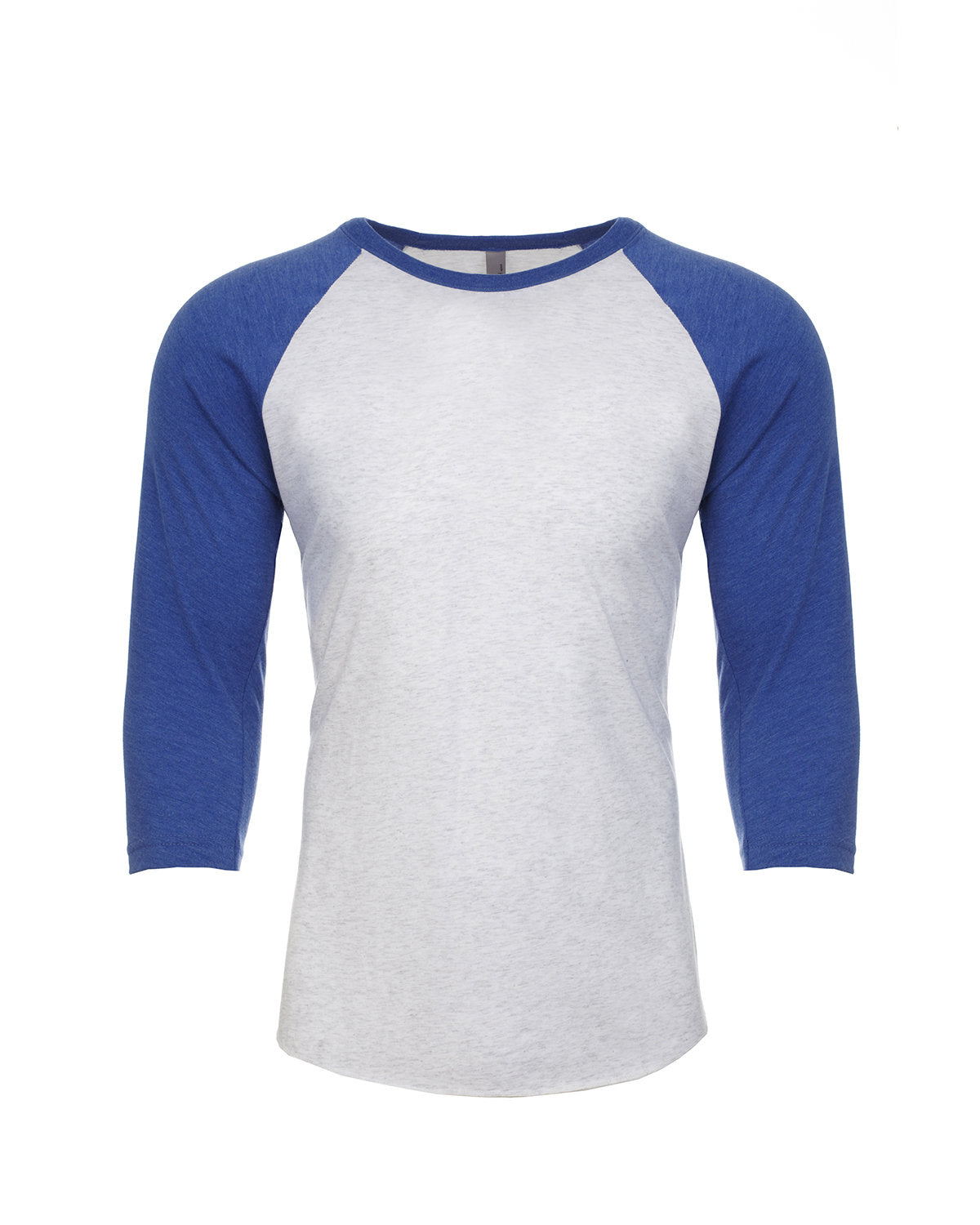 Next Level Apparel Unisex Triblend Three-Quarter Sleeve Raglan - Vin Ryl/htr Wht