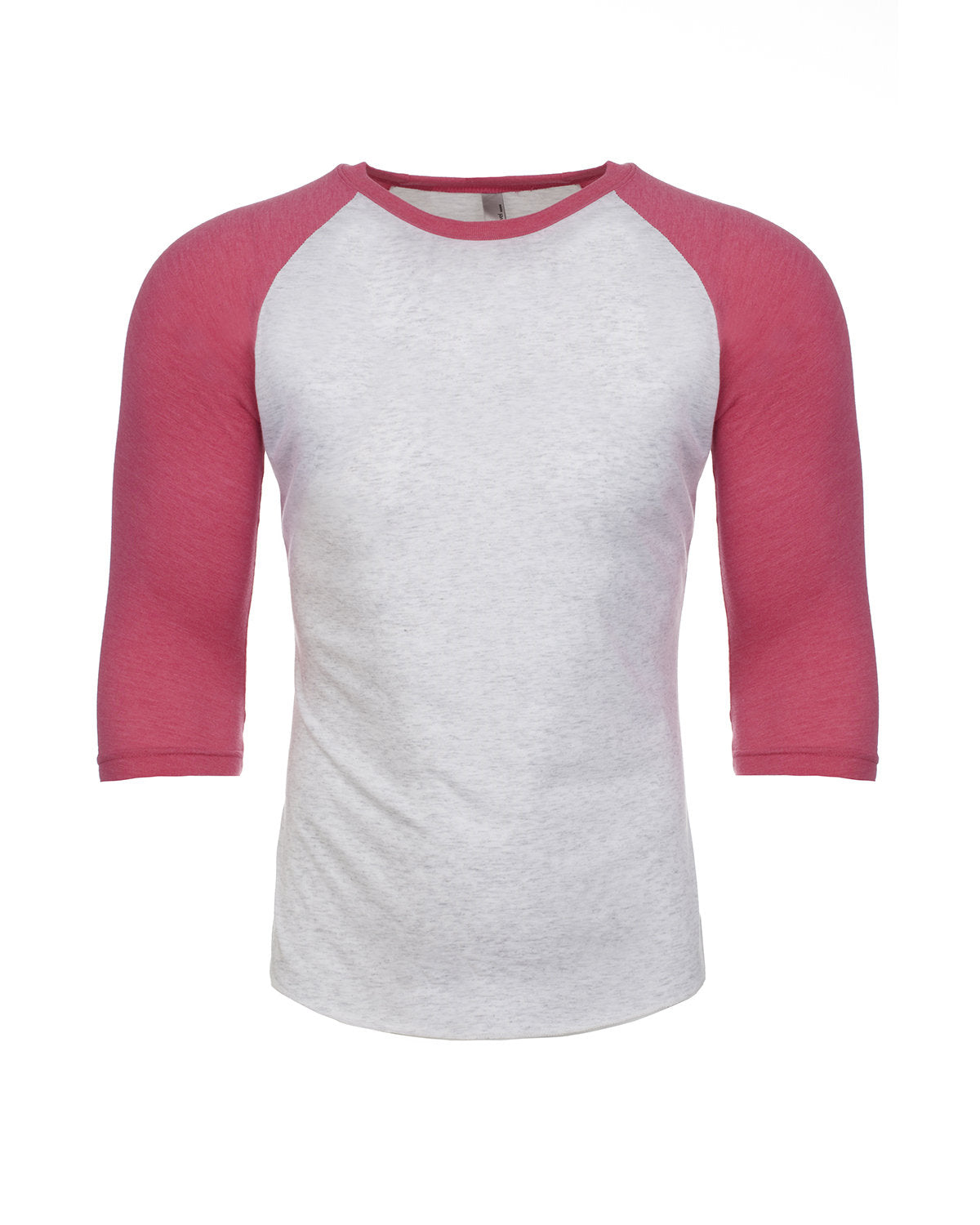 Next Level Apparel Unisex Triblend Three-Quarter Sleeve Raglan - Vt Pink/htr Wht