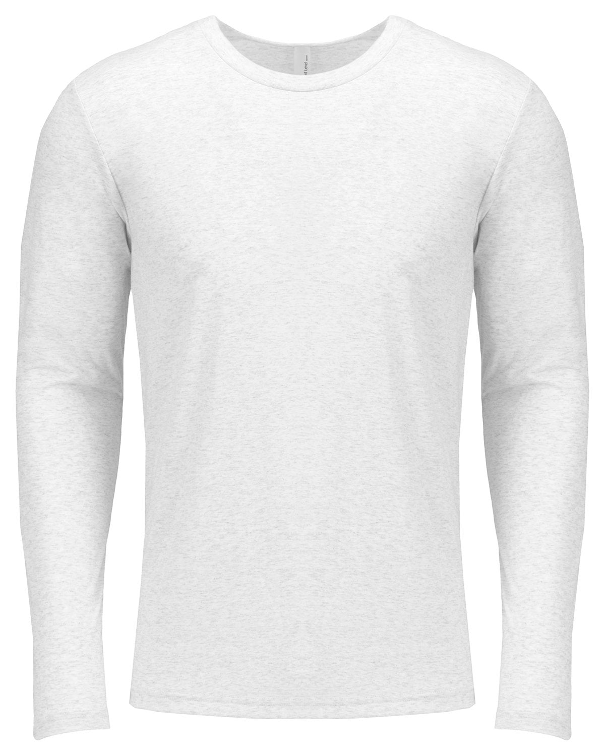 Next Level Apparel Men's Triblend Long-Sleeve Crew - Heather White