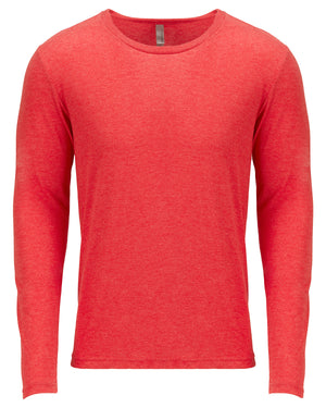 Next Level Apparel Men's Triblend Long-Sleeve Crew - Vintage Red