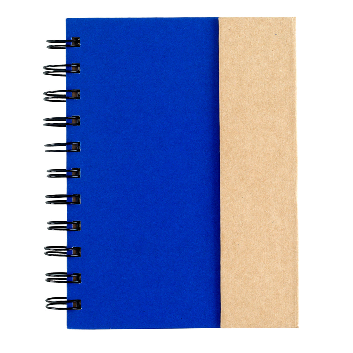 Small Spiral Notebook With Sticky Notes And Flags - Natural Blue