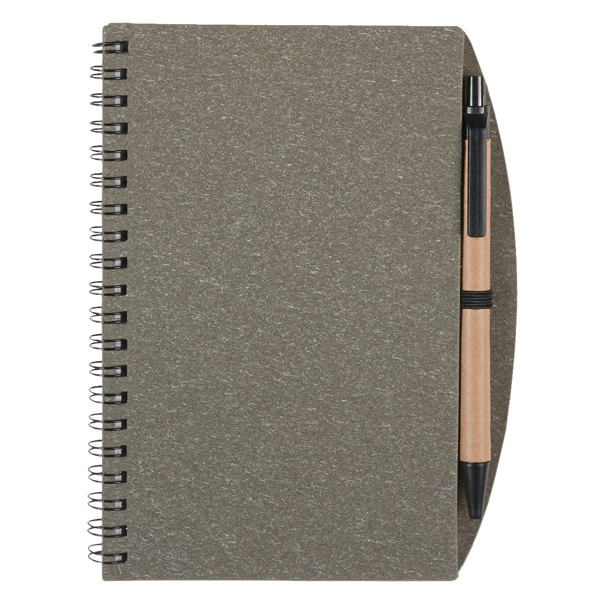 5" x 7" Eco-Inspired Spiral Notebook & Pen - Gray