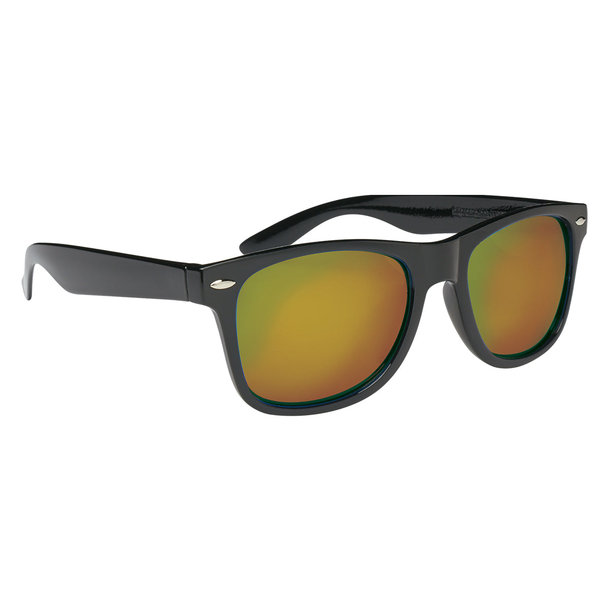 Mirrored Malibu Sunglasses - Black With Red