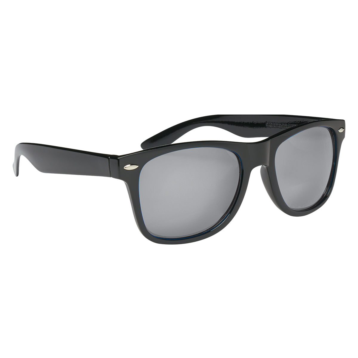 Mirrored Malibu Sunglasses - Black With Silver