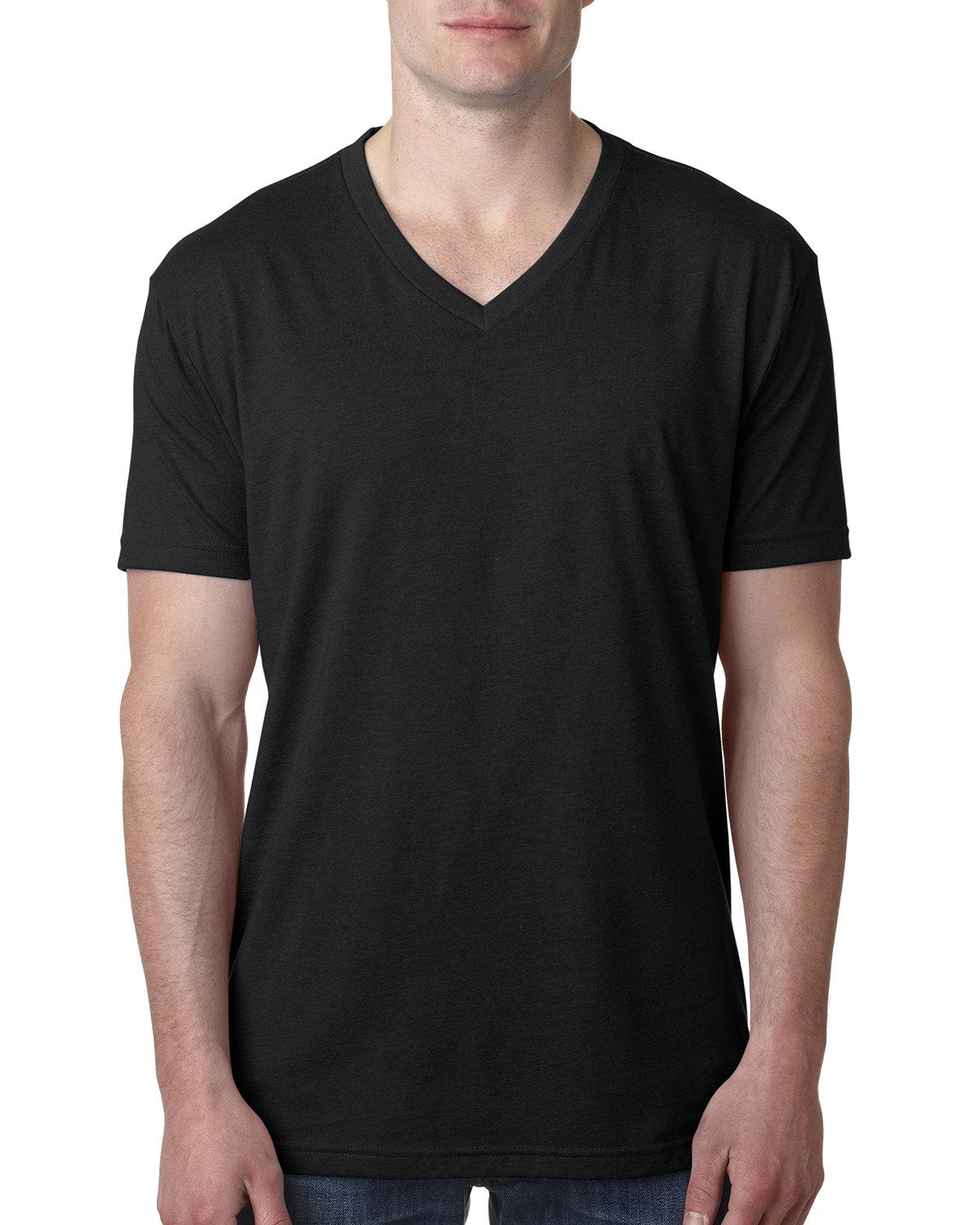 Next Level Apparel Men's CVC V-Neck T-Shirt - Black
