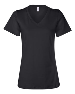 BELLA + CANVAS Ladies' Relaxed Jersey V-Neck T-Shirt - Black