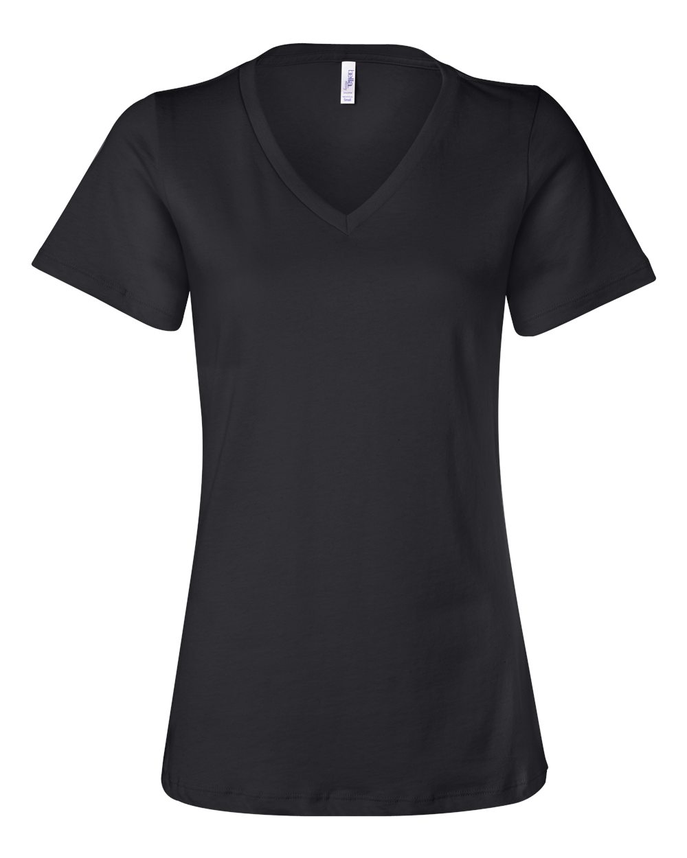 BELLA + CANVAS Ladies' Relaxed Jersey V-Neck T-Shirt - Black