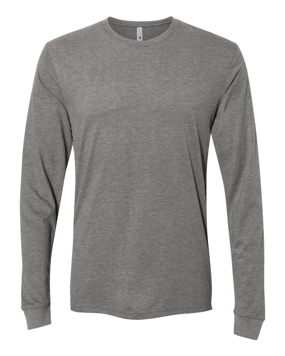 Next Level Unisex Sueded Long-Sleeve Crew - Dark Heather Grey