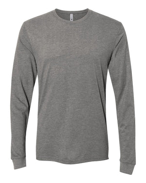 Next Level Unisex Sueded Long-Sleeve Crew - Dark Heather Grey