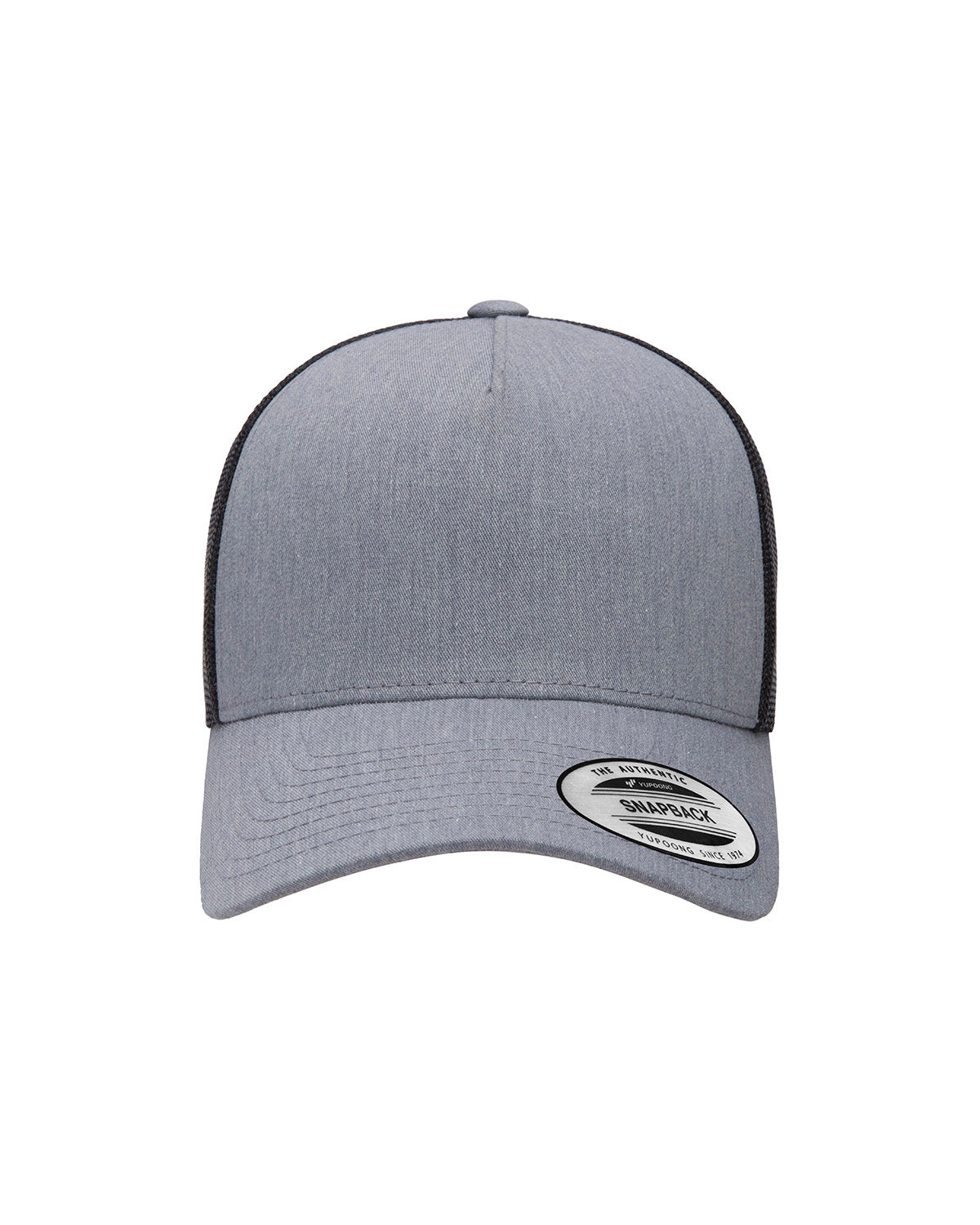 YP Classics Adult Retro Trucker Cap - Heather/ Black