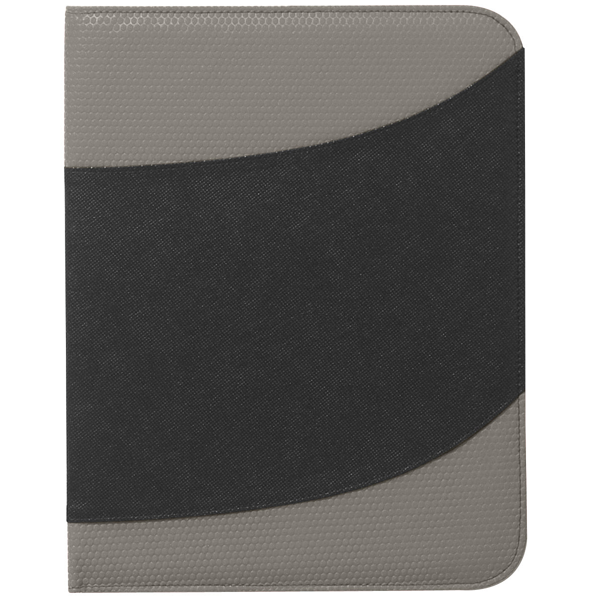 Non-Woven Bubble Padfolio - Gray With Black