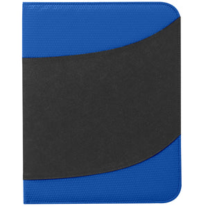 Non-Woven Bubble Padfolio - Royal Blue With Black
