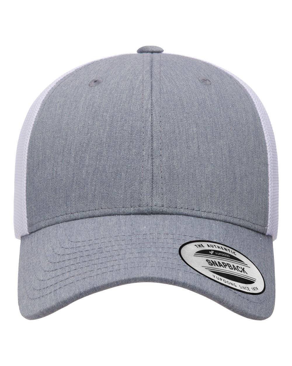 YP Classics Low Profile Trucker Cap - Heather/ White